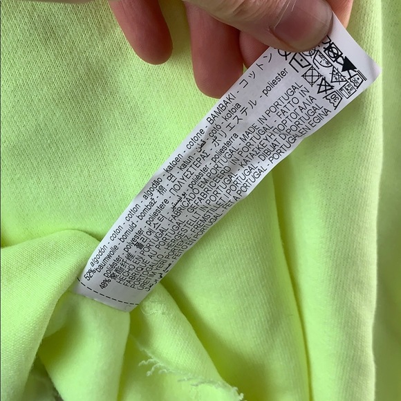 Zara M Neon Yellow Pull Over Sweater Top - Picture 5 of 6